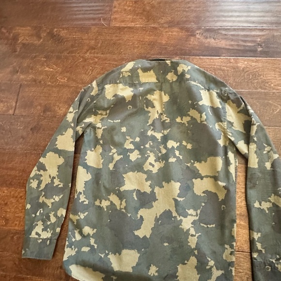 Zara Camo Pattern Long Sleeve Shirt Medium - Picture 5 of 8